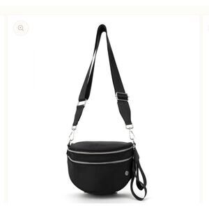 NWT The Lemon Drop Shop Crossbody Double Zipper Belt Bag BLACK/GOLD SOLD OUT
